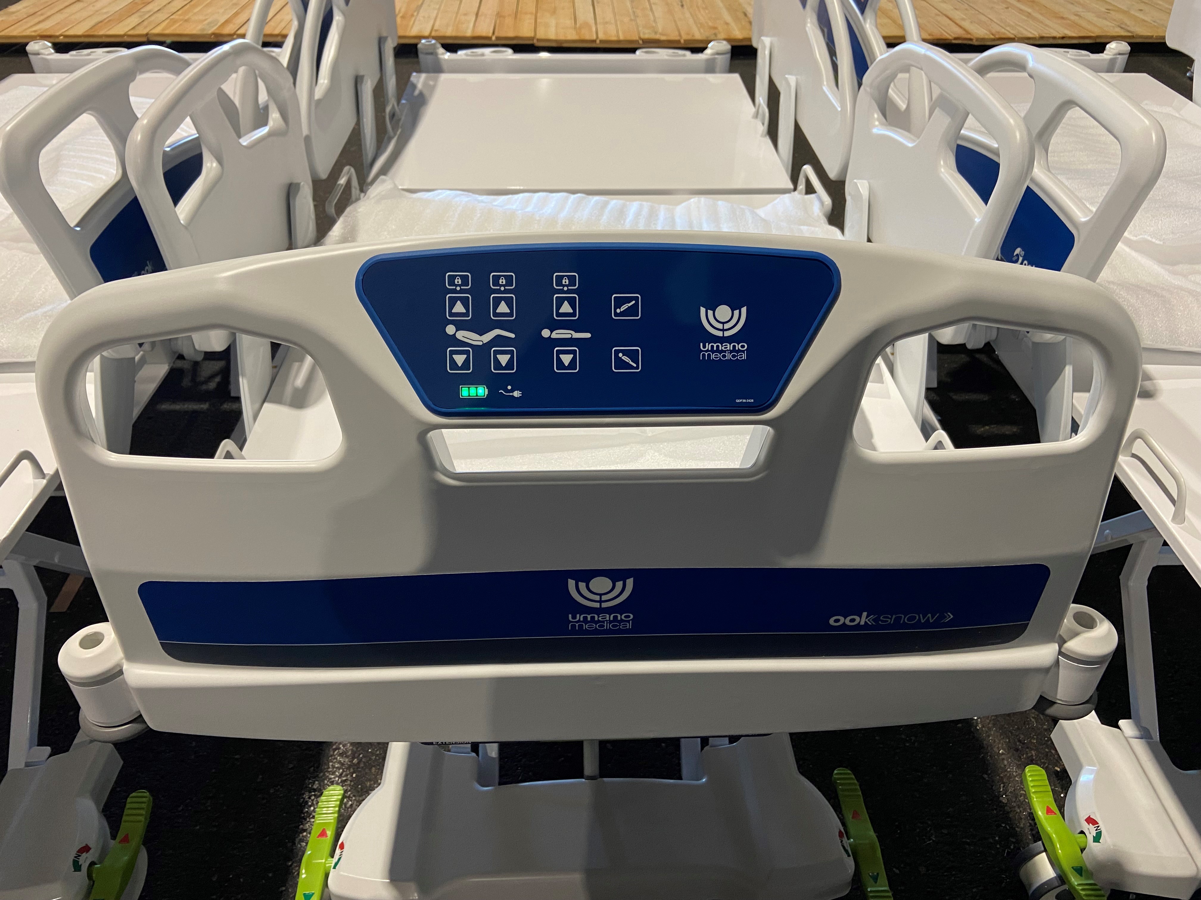 A Montcalm-supplied Umano ward bed in a clinical setting